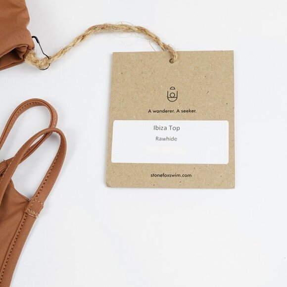 Stone Fox Swim Echo Top & Ibiza Bottom Set Rawhide Brown - Small - NWT - Picture 4 of 6